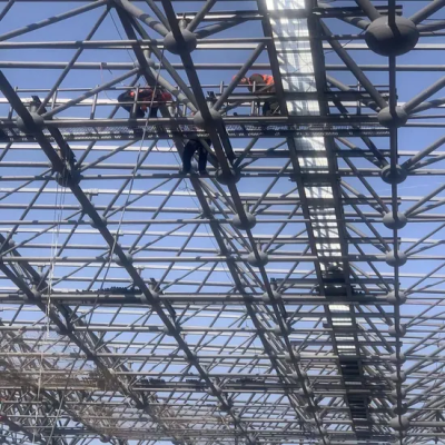 Environmentally Friendly Prefab Grid Space Frame Steel Structure Warehouse Building