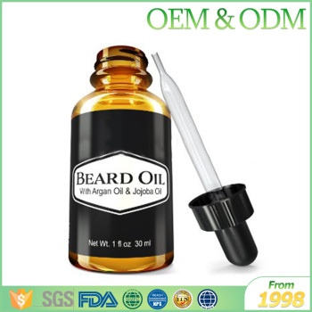 Private label FDA approved 30ml men sytling beard oil all natual organic beard oil