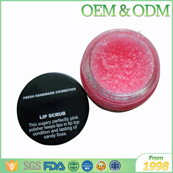 Private label fresh handmade cosmetics lip scrub pink natural lip scrub