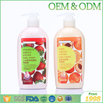 500ml skin care baby skin and body whitening cream strawberry & peach yoghurt scented body lotion skin moisturizing body cream