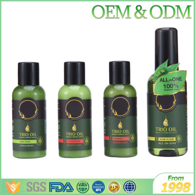 OEM Supplier private label olive argan hair shampoo smooth silky hair care set anti-dandruff shampoo