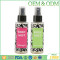 Private label body sprays and mists with essential for ladies female body mist with glitter