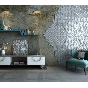 3D Peel and Stick Tiles PU Leather Wall Sticker Soft Leather Wall Panels Hexagon