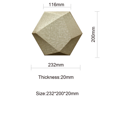 Hexgon leather wall panel fireproof interior home wall board