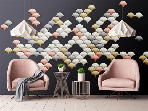BOCAS FASHION interior decor home wall and ceiling material fan shape wall panel