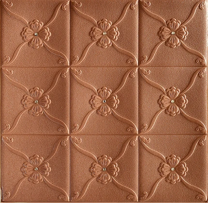 70*70cm square shape waterproof leather wall panel home designs