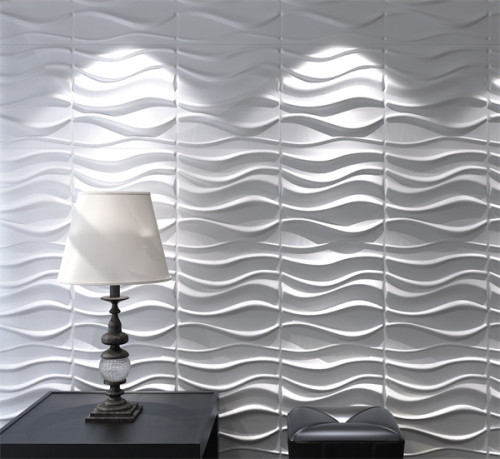 Wave design 600x600mm leather panel soft wall & ceiling covering