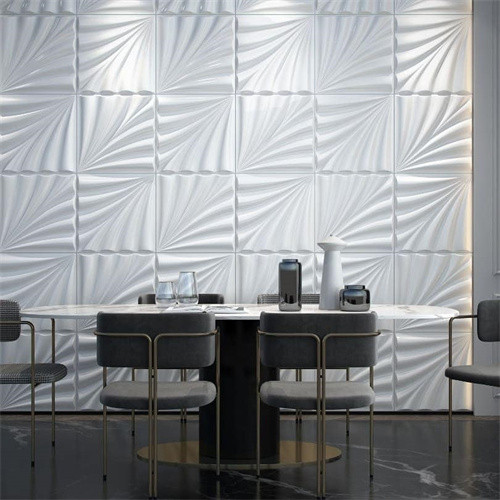 Luxury decoration for hotel lobby & Listed company Shell shape white wall decoration board