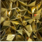 D101 Waterproof shine Gold Diamond Design PVC 3d Wall Panel For Interior