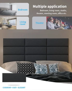 Velvet/Leather Modern Horizontal Tufed Upholstered Headboard for Full/Queen