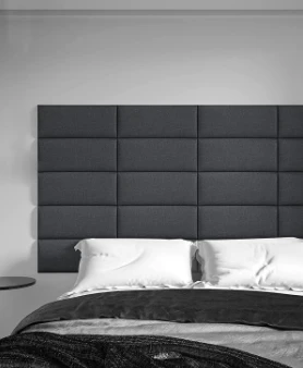 Velvet/Leather Modern Horizontal Tufed Upholstered Headboard for Full/Queen