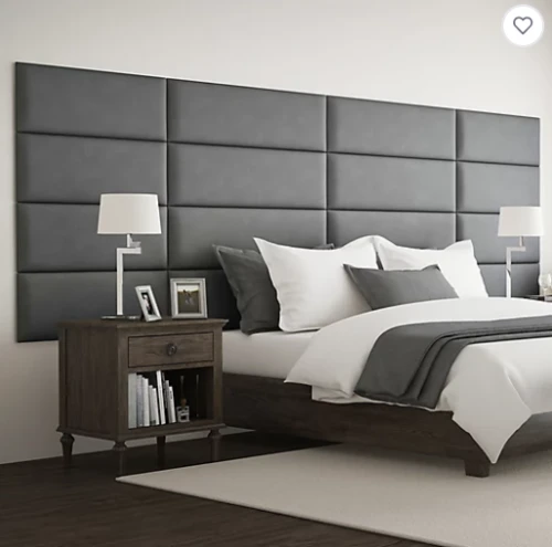 Black color Upholstered Wall Panels Wall Mounted Headboards