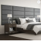 Black color Upholstered Wall Panels Wall Mounted Headboards