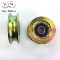 Factory supply hardware wheels galvanized sliding gate wheel bearings with u groove