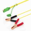 Green SAE to red and black alligator clips car battery jumper starter cable