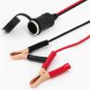 cigar female car battery jumper cables with alligator clips
