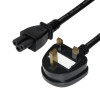 UK Plug to IEC C5 Power Extension Cable