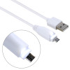 Quick charge phone charger USB AM to Micro USB Charging Cable with LED Indicator white