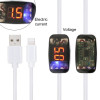 Micro USB Charging Cable Enough 5V 2.1A Output with LCD Screen Shows Current Voltage and Current 1.2m