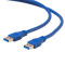 SuperSpeed USB 3.0 Type A Cable in Blue 3FT