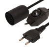 Wholesale 2 pin Eu Plug to Salt Lamp Power Cord with dimmer switch,himalayan salt lamp cord