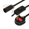 UK salt lamp power cord with on/off switch.and e14 lamp holder,black