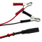 Red/Black alligator clips car battery charger cable 250V 3A car cigarette lighter solar cable