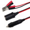 Red/Black alligator clips car battery charger cable 250V 3A car cigarette lighter solar cable