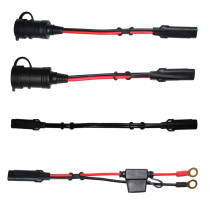 Red/Black cable SAE jack 250V 3A car cigar lighter cable car charger cigar lighter adapter cable for welder