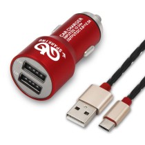 quick charge 3.0 customized car/Phone dual usb charger for laptop