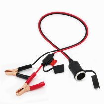 3FT DC 12V 24V auto car jump cable alligator clips to female cigarette lighter socket with 10A fuse Car booster cable