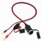 12V 24V car battery jump starter cable 3FT car Cigarette Socket Female to The Ring Terminal with Fuse 10A car jump Extension cable