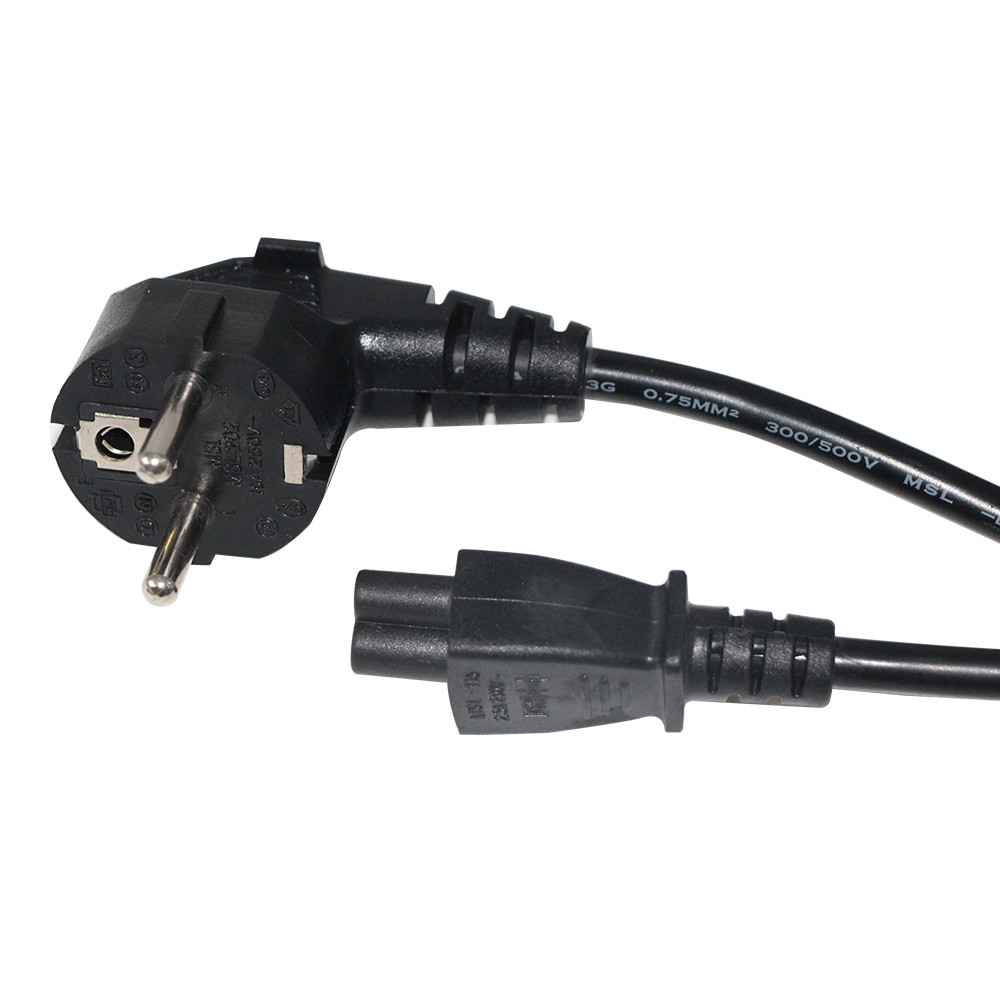 European 3p plug to IEC320 C5 AC power cord