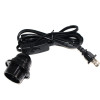 American UL 2pin power plug salt lamp power cord to lamp holder E12/E14/E26/E27 with 303 on/off switch