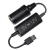 12V Car charger Step Up Converter cigarette lighter female Socket to USB A Male DC 5V to DC 12V Converter
