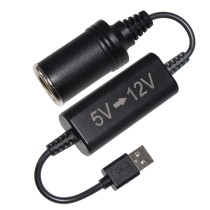 12V Car charger Step Up Converter cigarette lighter female Socket to USB A Male DC 5V to DC 12V Converter