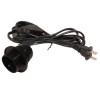 UL 2pin plug salt lamp power cord with dimmer switch and E26 lamp holder