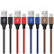 Red Color 1M Braided Micro USB Fast Charging Cable For Android Mobile Phone