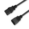 Black 1.8M 14Awg 10A 250V IEC 60320 C13 To IEC 60320  C14 Computer Power Extension Cord