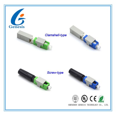 Clamshell  Screw Fiber Optic Fast Connector