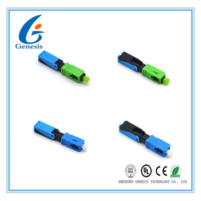 Green Fiber Optic Fast Connector 52mm Fiber Optic SC Connector