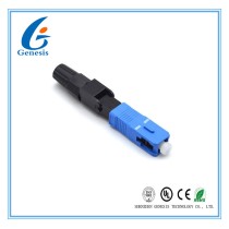 CATV Pre - Polished Fiber Connectors , Blue Field Installable Fiber Optic Connector