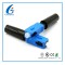 Quick Assembly Connector For Indoor Cable , Blue Optical Fiber Connectors SC / UPC