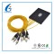 1X8 PLC Splitter With Black Cassette , Reliability PLC Optical Splitter For FTTB