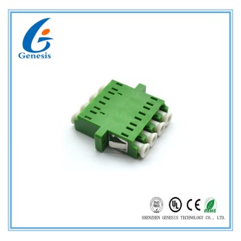 Telecom Network LC Fiber Connector , Quad Single Mode Flange Coupling Adaptor