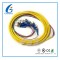 50 / 125 OM4 OM3 Optical Fiber Pigtail SC 12 Fiber Optic Jumper Cable With PVC Jacket