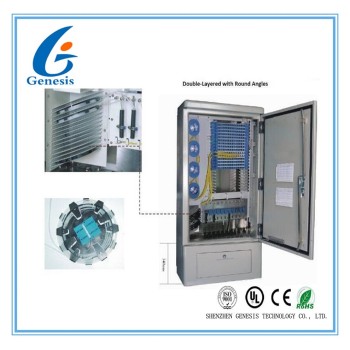 576 FDH Fiber Optic Junction Box , IP65 Outdoor Optical Cross Connection Cabinet