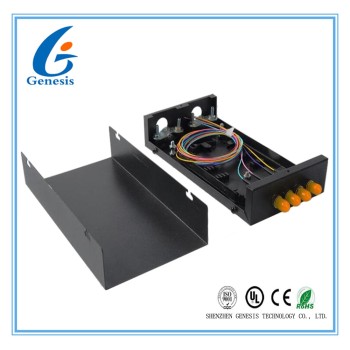 ST SM Metal Fibre Distribution Frame , 4 Port 4 Core Optical Fiber Termination Box