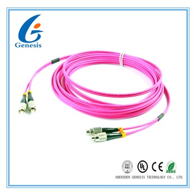 Gigabit Multimode Fiber Optic Patch Cord Duplex OM4 FC - FC Patch Cord OEM / ODM