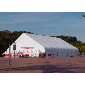 White  Curve Marquee Tent  For Catering  300 People Seater Guest